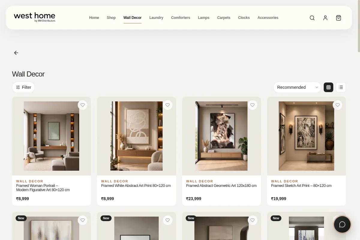 Westhome product catalogue - wall decor collection